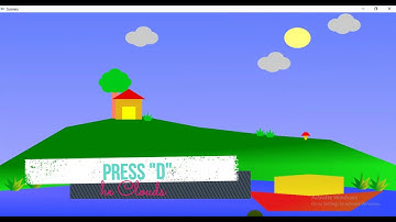 Village Scenario OpenGL Project | Cloud Animation | C++ Computer Graphics Program for moving Ship