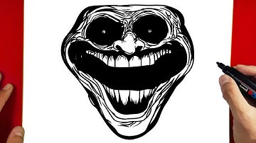 How to Draw Trollface step by step