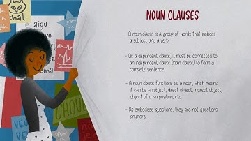 Noun clauses and Embedded questions