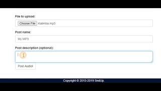 How To Upload Audio Files Online Share Download Link | Upload MP3 |