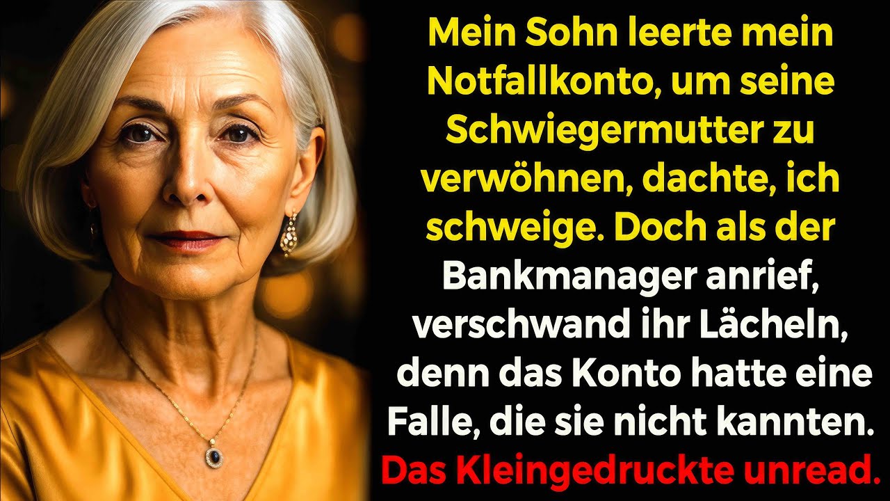 Mein Sohn leerte mein Notfallkonto, um seine Schwiegermutter zu verwöhnen, und dachte, ich schweige