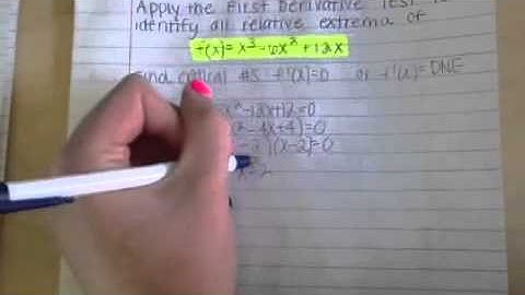 How to use the 1st Derivative Test to identify any relative extrema of f(x)=x^3-6x^2+12x