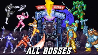 Mighty Morphin Power Rangers (SNES) - All Bosses [No Damage]