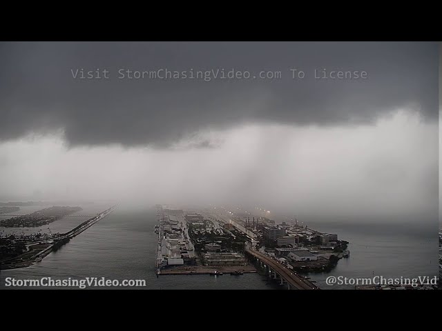 Hurricane Isaias,  Miami, FL Tower Camera With Time Lapse - 8/1/2020