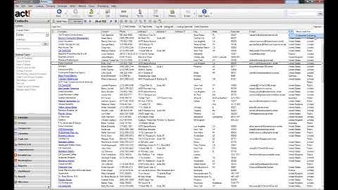 Act! Contacts Demo : How to export contacts from Act! to Microsoft Excel 1