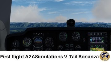 First flight in the magnificent A2A Simulations Accu-Sim V35B Bonanza V-tail in P3Dv4.3 HD