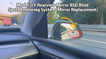 2026 Tesla Model 3/Y Side View Mirror Blind Spot Monitoring System (Embedded & Easy Install) #tesla