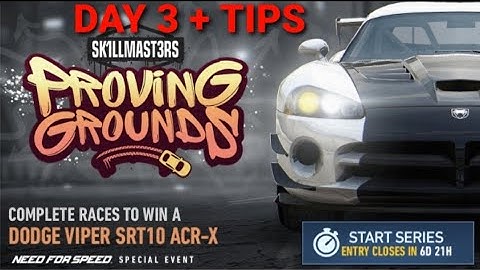 DODGE VIPER SRT10 ACR-X || DAY 3 + TIPS || NFS No Limites