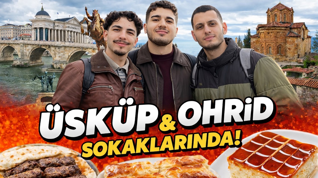 ÜSKÜP VE OHRİD'DE GEZİLECEK YERLER! BU VİDEO'YU İZLEMEDEN GİTME ! Kuzey Makedonya 2.Bölüm