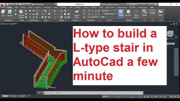 how to build L-type stari in autocad a few minute architecture