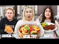 100 calories challenge unhealthy vs healthy vs meats