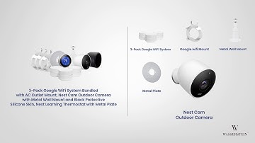 Google WiFi, Nest Cam Outdoor & Nest Thermostat with Metal & AC Mount, Skin, and Plate | Wasserstein