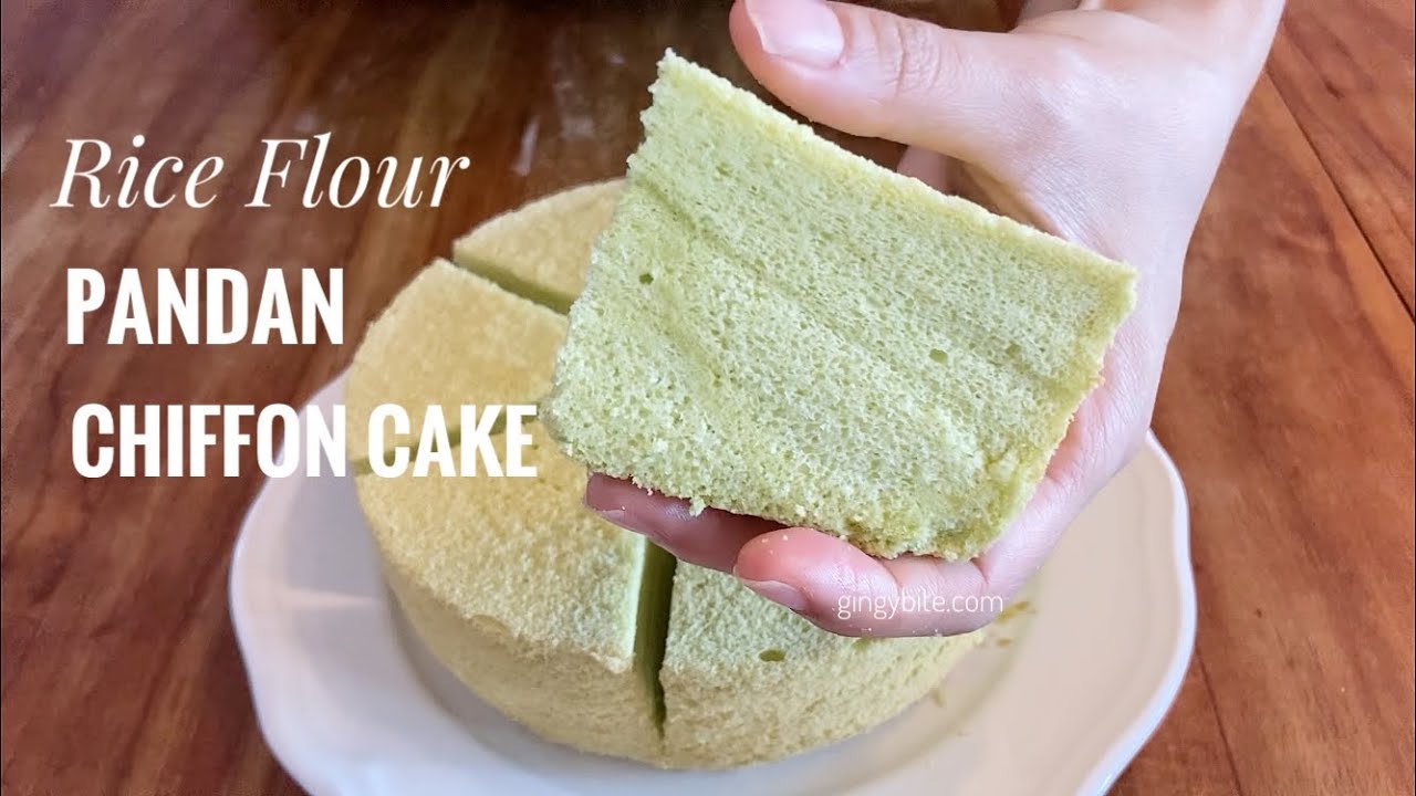Gluten Free Pandan Chiffon Rice Flour Cake 粘米粉斑斓戚风蛋糕(不含麸质) YouTube