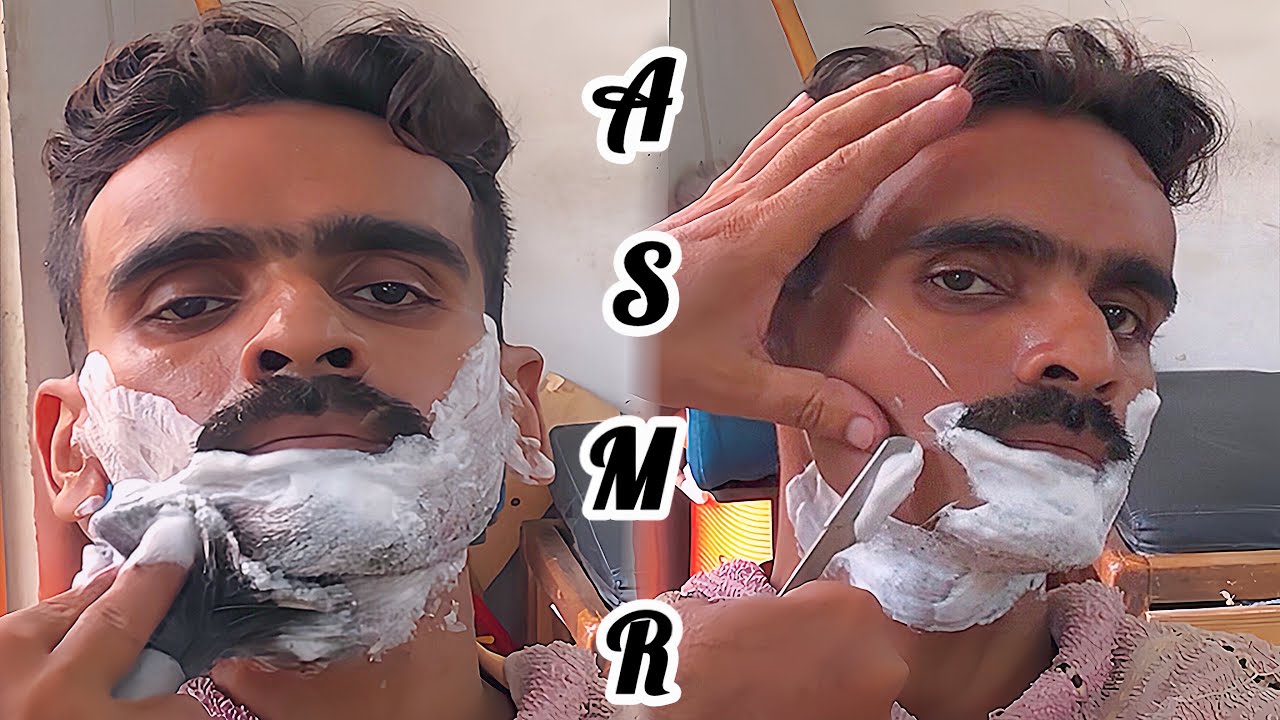 ASMR young men beard shaving 🪒 tutorial chacho barber shop - YouTube