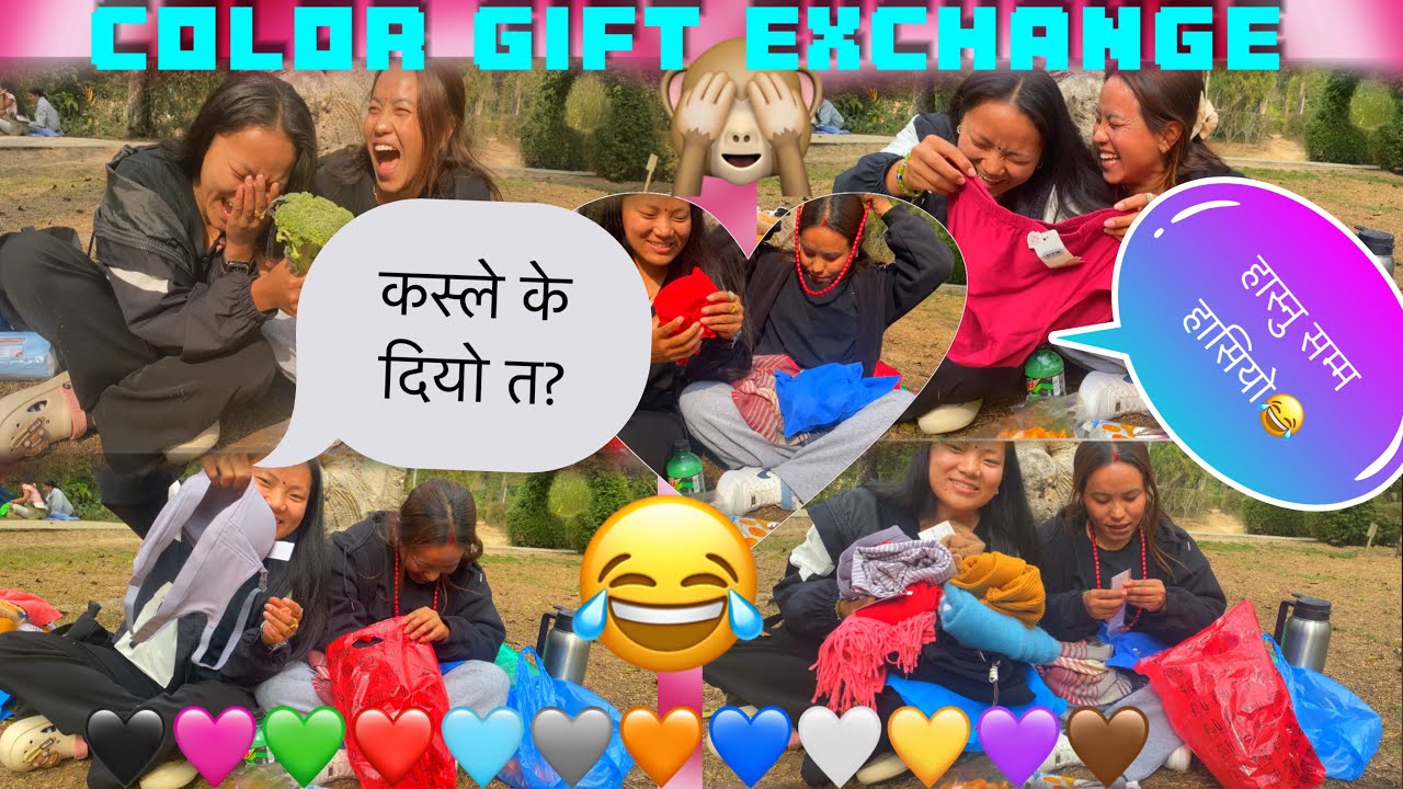 COLOR GIFT 🎁 EXCHANGE WITH NANA FUNNY AND HAPPY TIMES🤗