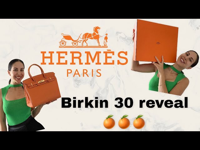 Hermes Birkin 30 orange togo 😀😀😀 gold hardware!! What fits,  measurements, overall info 