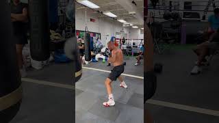 Kovalev works on heavy bag