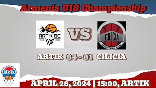 Armenian U18 Championship / Game Highlights / Artik - Cilicia / 28.04.2024