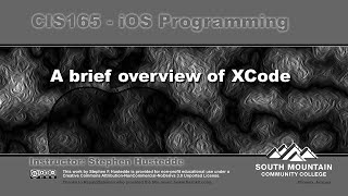 CIS165 - 01B Exploring Xcode