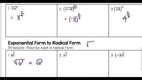 6 2 Exponential Form to Radical Form