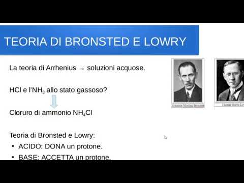 Video: Cosa sono gli acidi e le basi secondo la teoria di brønsted Lowry?