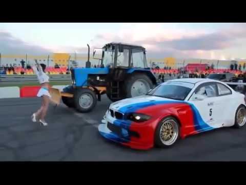 ТРАКТОР vs BMW M3 – (გაოცებული გოგო) უნდა ნახოთ :)
