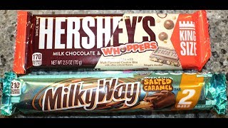 This is a taste test/review of the hershey’s milk chocolate &
whoppers candy bar and salted caramel milky way bar. they were $1.48
each at walmart. * her...