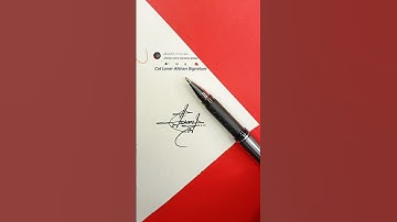 Afshan Signature Design | How To Sign The Letter A #shorts