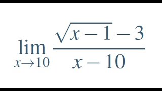 Как найти предел функции ((x-1)^(1/2)-3)/(x-10) при x, стремящемся к 10, используя правило Лопиталя?