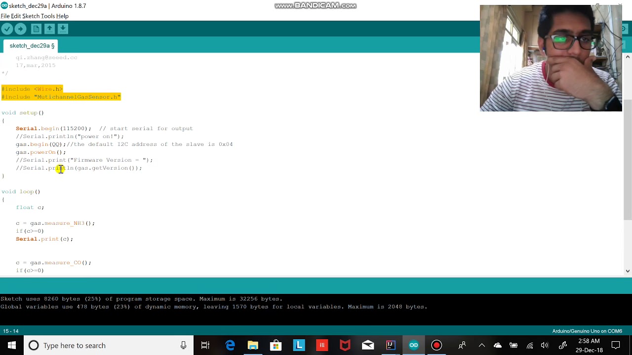 Log Gas Sensor CO and NH3 on database using python and Arduino ...