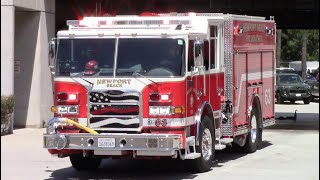 Newport Beach Fire Dept. *NEW* Engine 63 Responding