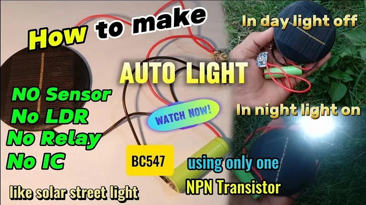 Auto light // street light// BC547 NPN (No Relay, LDR, sensor and IC)