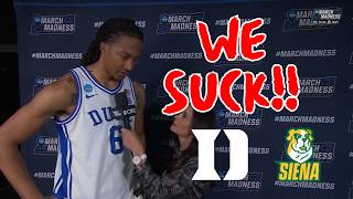 Duke Players Couldn't Believe They Almost Lost to 16 Seed Siena