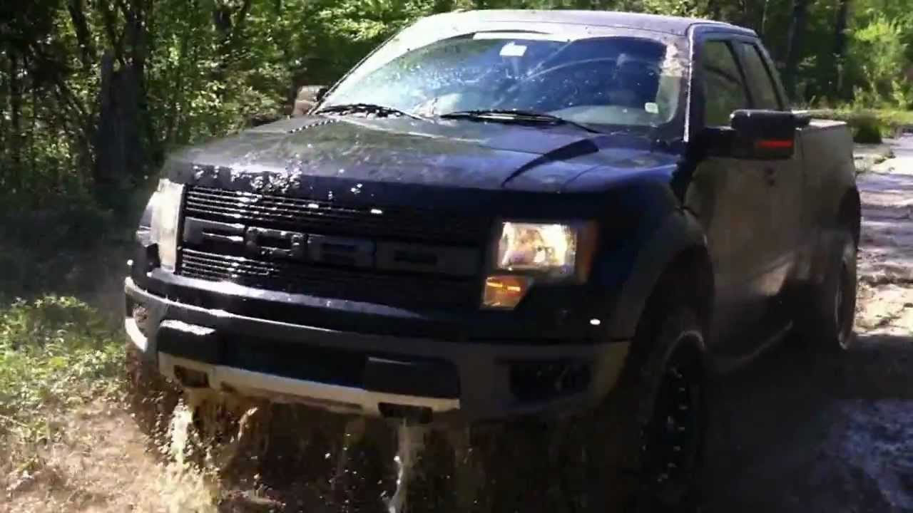 Ford Raptor Crossing some pretty deep water - YouTube