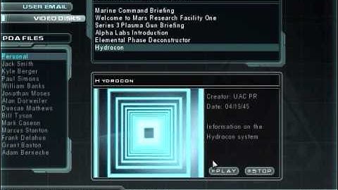 Doom 3 - Video Disk 6 PDA