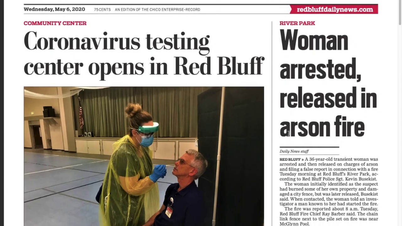 5/6/2020 Red Bluff Daily Newspaper with Teacher Zach
