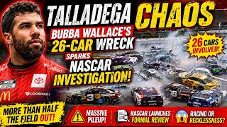 “Talladega Chaos Unleashed: Bubba Wallace’s 26-Car Wreck Sparks NASCAR Investigation!”