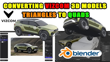 Converting Vizcom 3D Models Triangles to Quads in Blender for Better 3D Modeling & Editing #blender