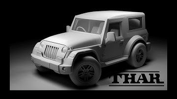 Mahindra Thar 3D Model in Blender | Realistic Car Model Creation