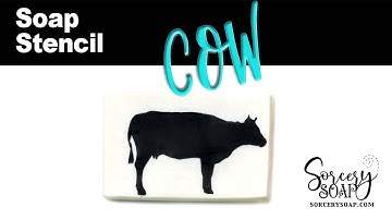How to Stencil a Cow with Soap Dough