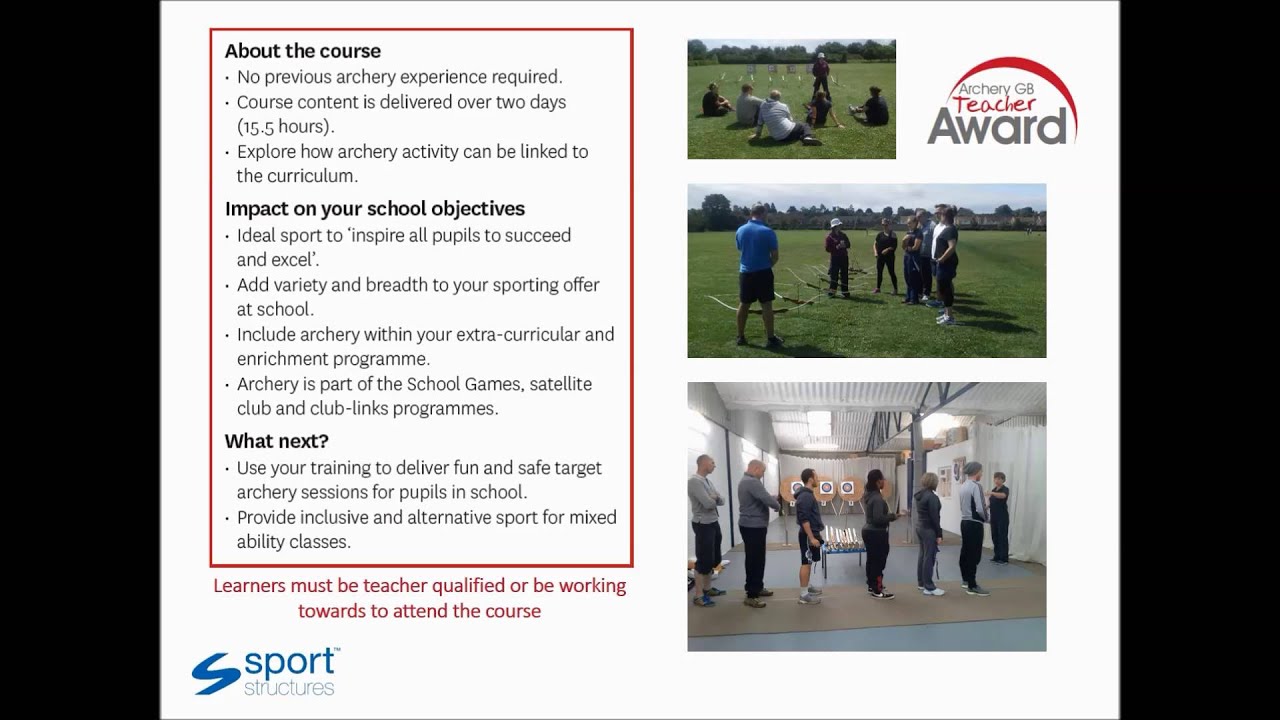 Archery GB Teachers Award YouTube