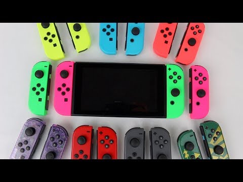 Nintendo Switch Neon Pink (L) & Neon Green (R) Joy-Cons Unboxing