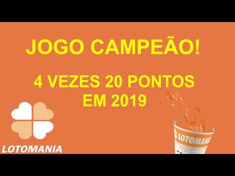 JOGO CAMPEÃO! 4 VEZES 20 PONTOS EM 2019 NA LOTOMANIA