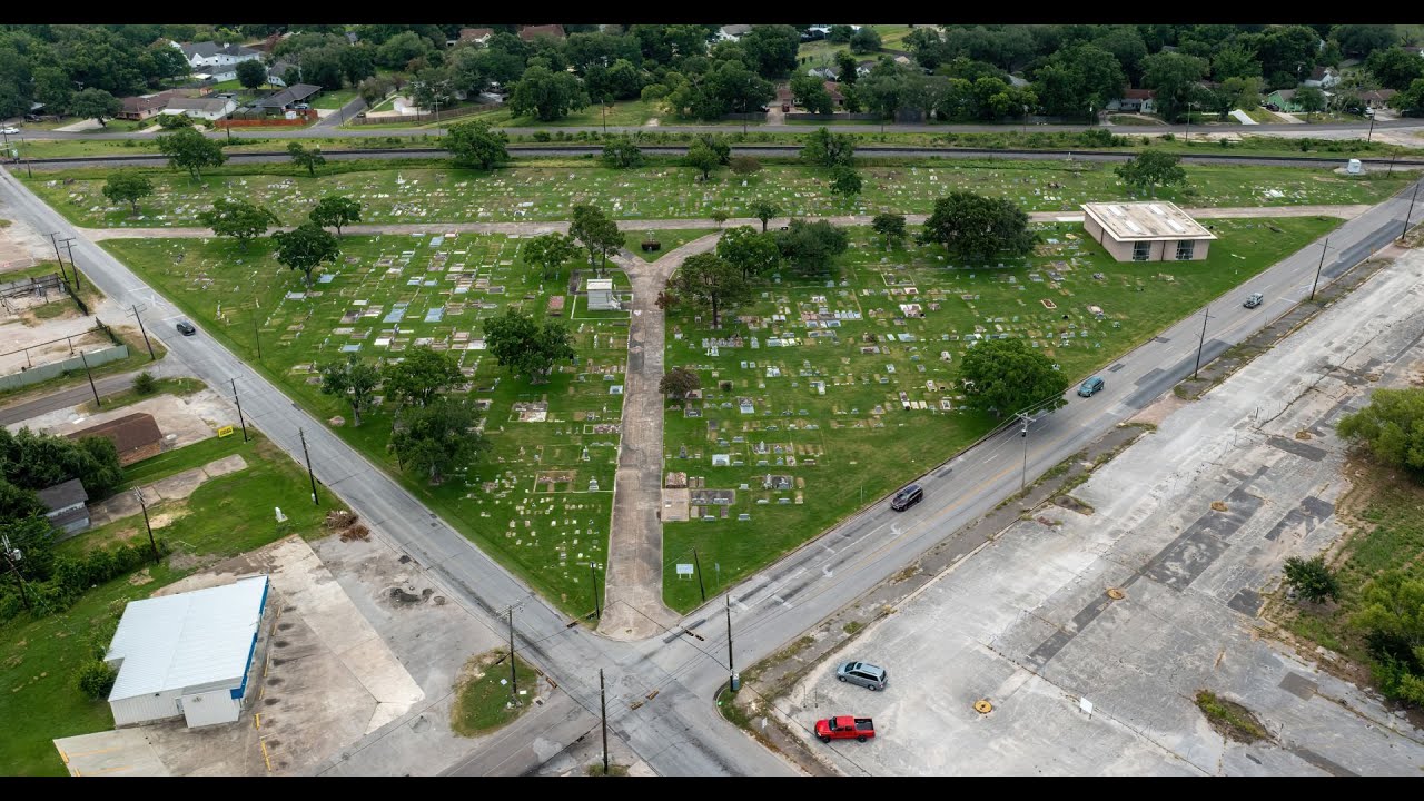 4K Drone Calvary Cemetery Port Arthur Texas