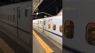JR九州のN700系のドアが閉まるシーン。発車するシーン付き！新山口駅にて、一応新幹線の終電。（2023.8.3.22:23）さくら406号の788-7008にて #youtubeshorts