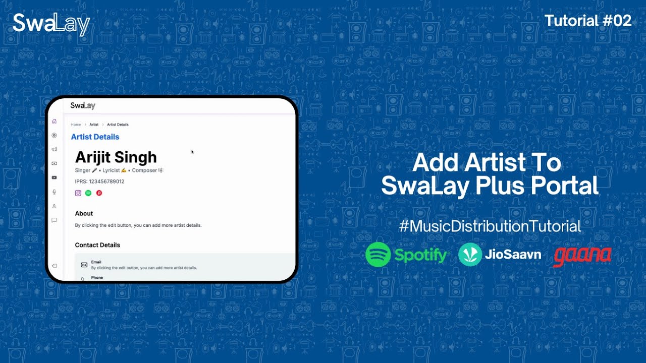 Add Artist To SwaLay Plus Portal | Music Distribution Tutorial | Tutorial 02