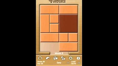 Klotski Easy Level 16/78 Par Solution