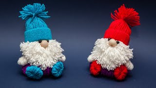 Charming gnome out of woolen | Let's make a cute little #gnome | Christmas ornaments