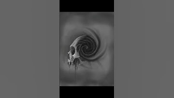 Drawing DARK FANTASY abstract skull art in Procreate on the iPad Pro #Shorts