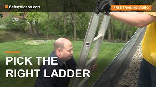 Ladder Safety Training Selecting the Right Ladder Free